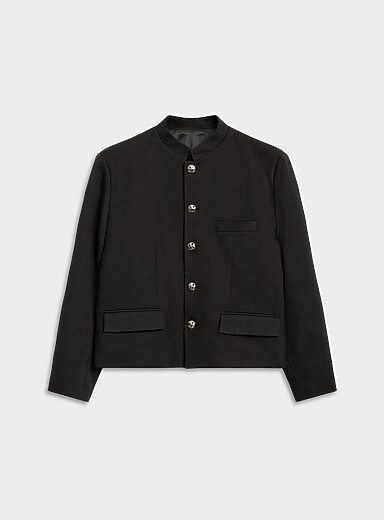 Le veston col officier boutons emboss&eacute;s  <b>Importation de S&eacute;oul</b>