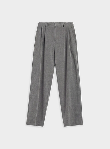 Le 31: Le pantalon graphite double plis <b>Importation de S&eacute;oul</b> Gris pour homme