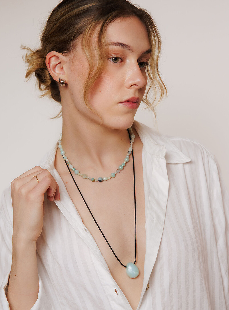 Pilar Agueci: Le collier Marina Bleu