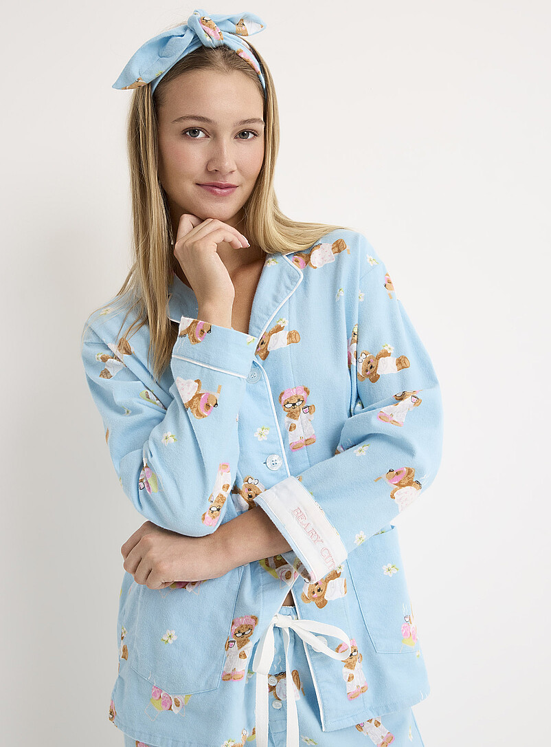 Pyjama 2 Pièces Femme Flanelle - Manches Longues, Boutonnage, Imprimé Carreaux, Confortable