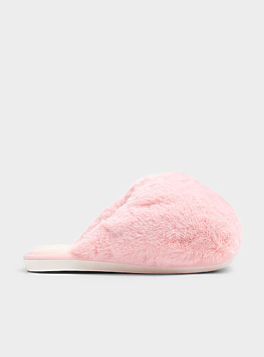 P.J. Salvage: La pantoufle XL fausse fourrure Rose pour femme