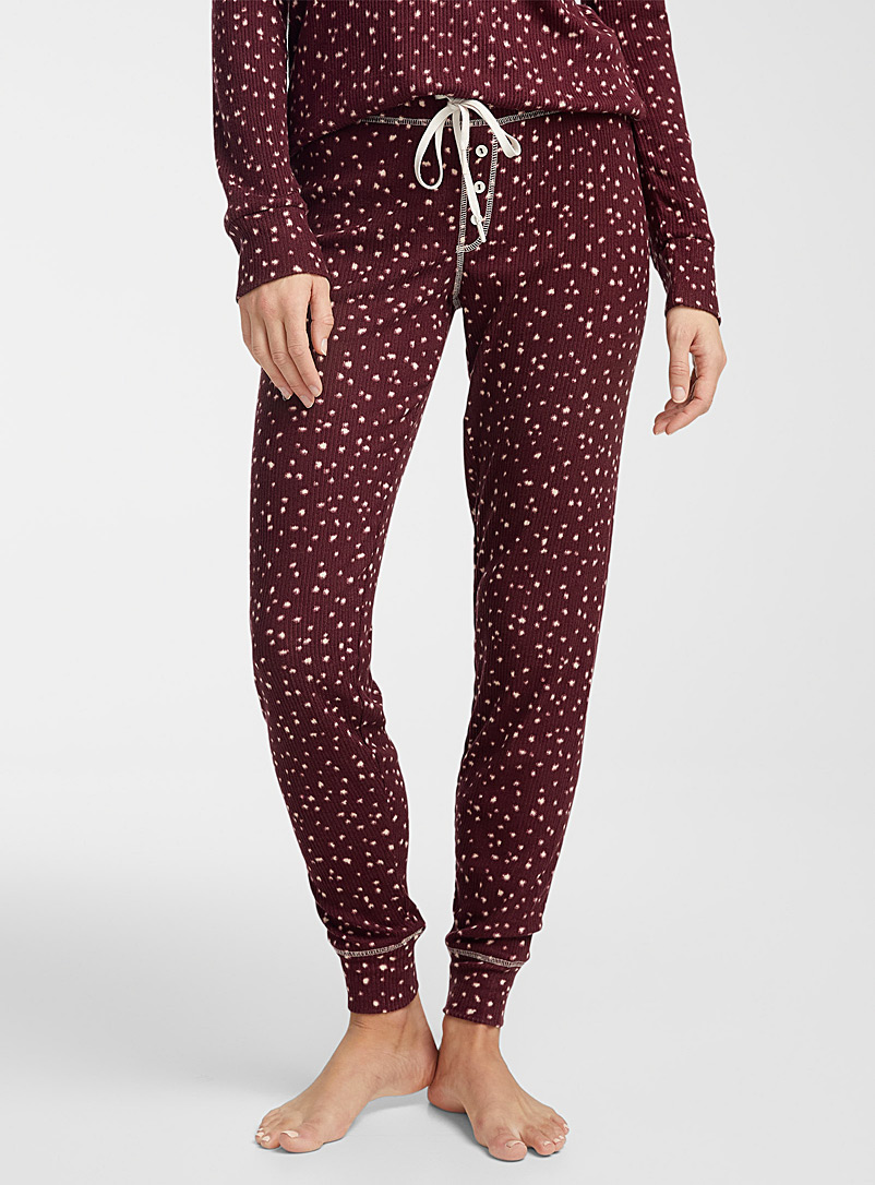 P.J. Salvage Patterned Red Firefly joggers for women