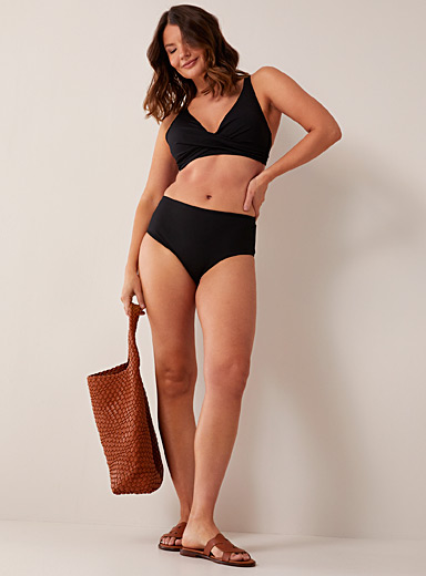 Cropped waffled tankini top At Contemporaine, Simons, Bralette Tops for  Women
