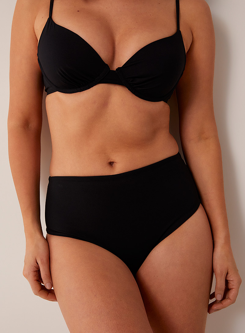 Waffled high-rise bikini bottom At Contemporaine, Simons, Shop bikini  bottoms online