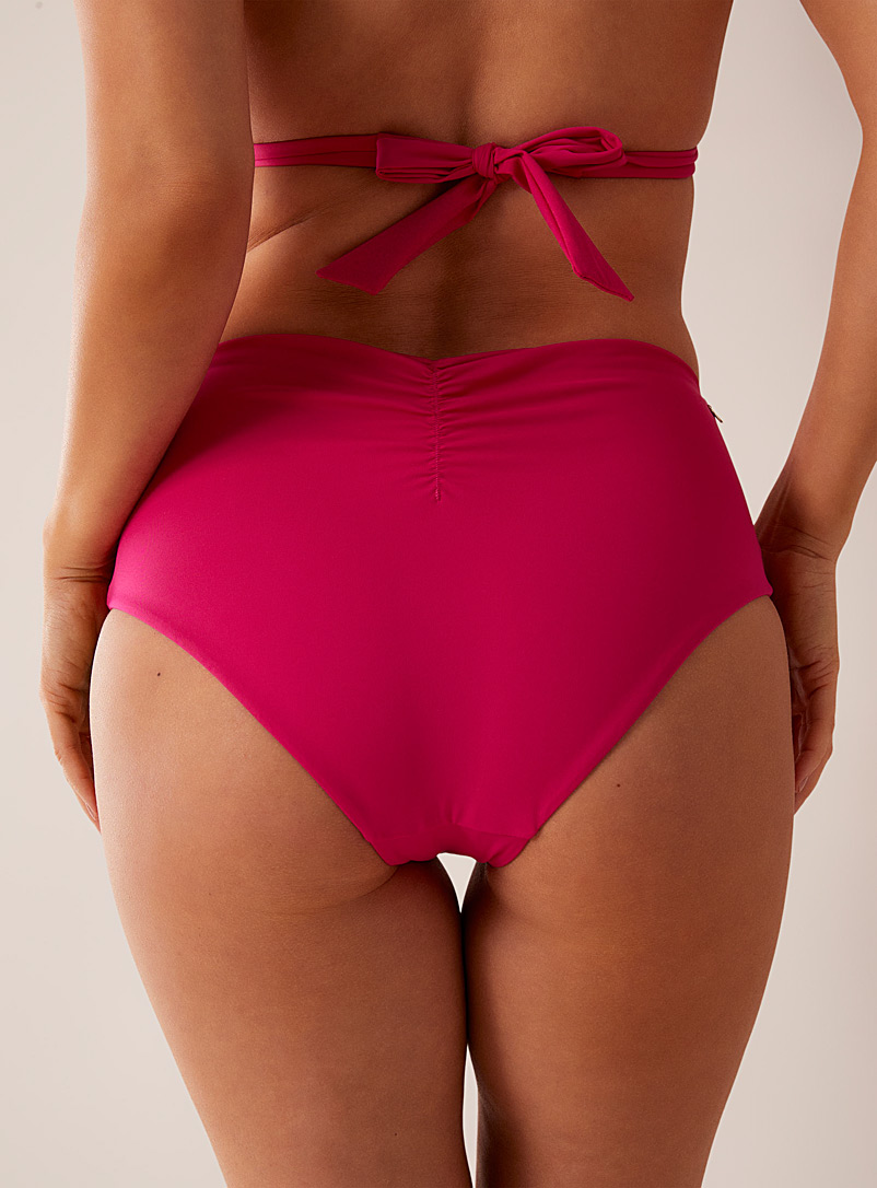 Simons: Le bikini taille fronce arrière Ligne Contemporaine Rose pour femme