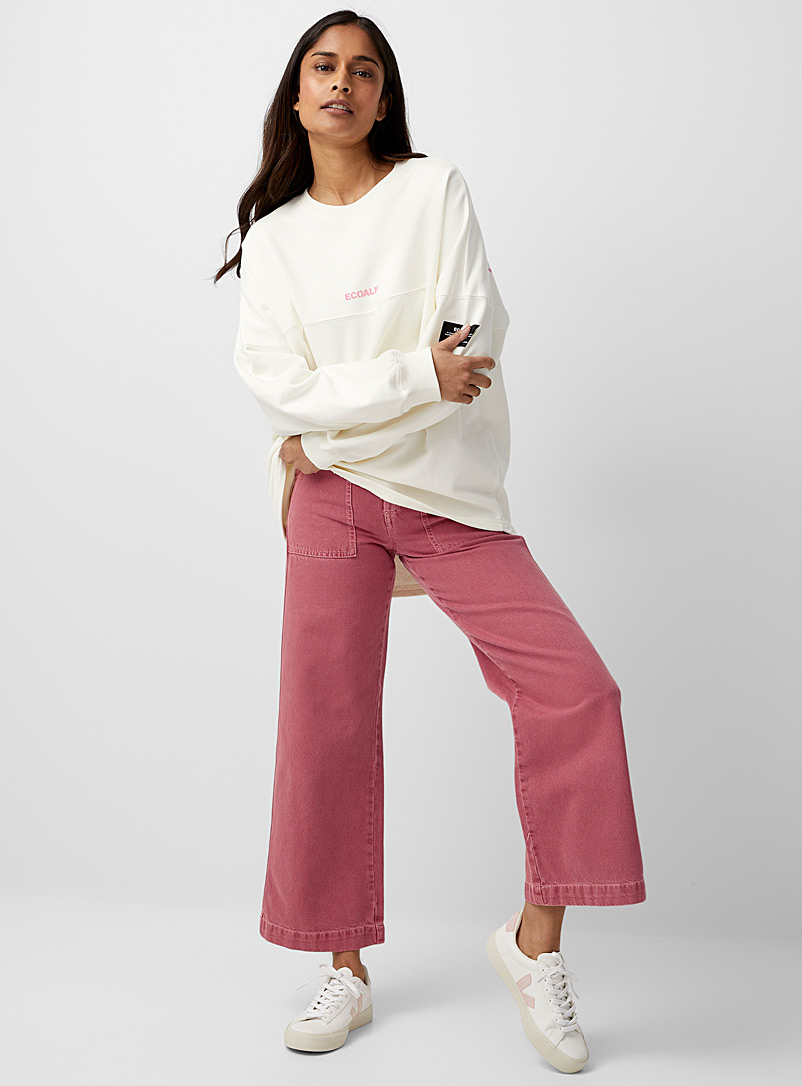 Ecoalf Medium Pink Boh wide-leg chino pants for women