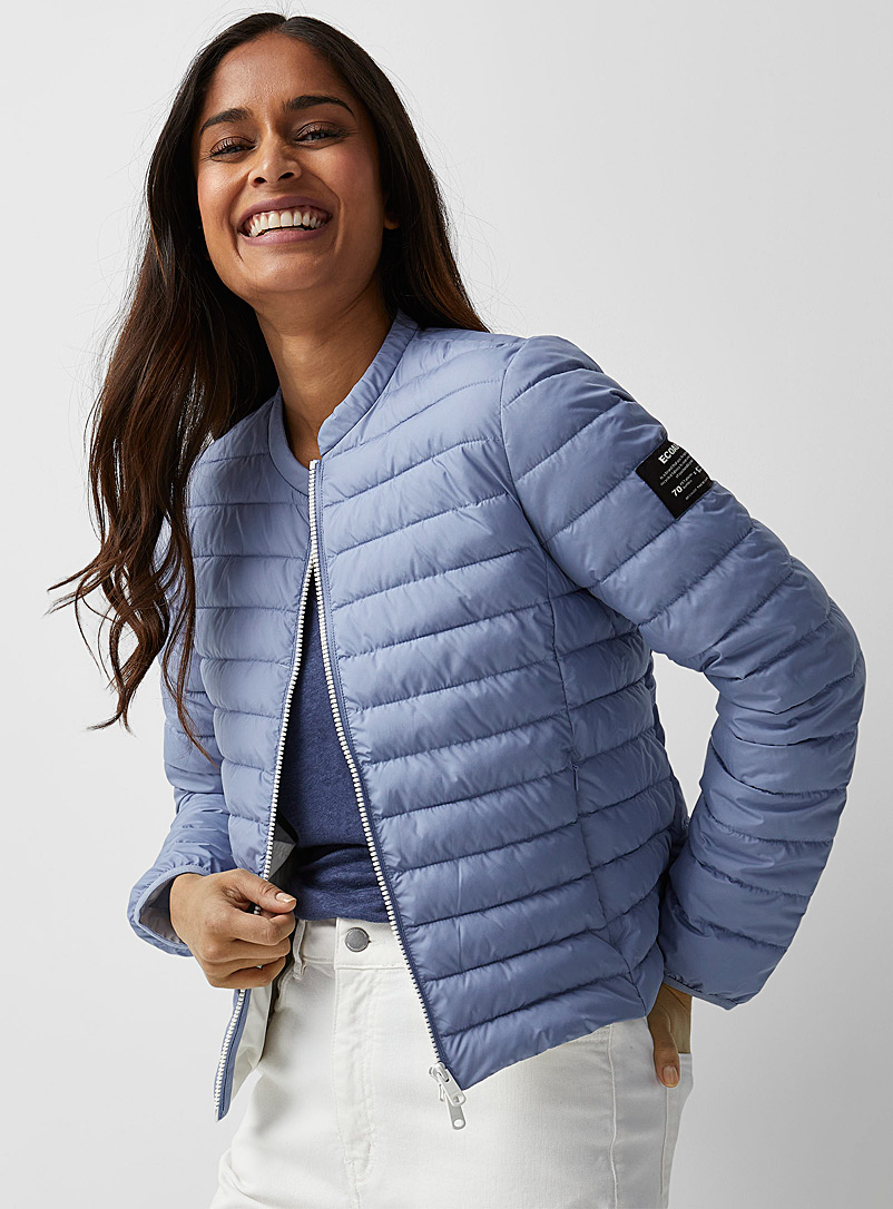 Ecoalf Baby Blue Aia lightweight recycled polyester puffer jacket for women