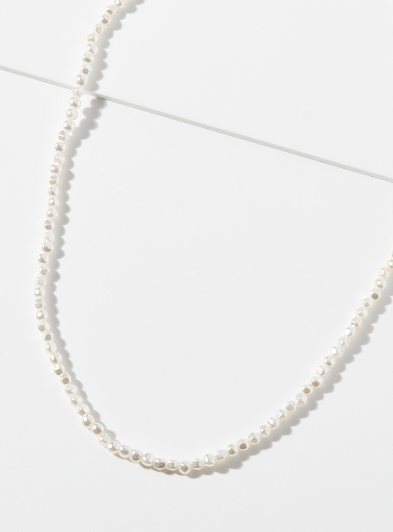 Simons: Le collier perles fines Jaune à motifs pour femme