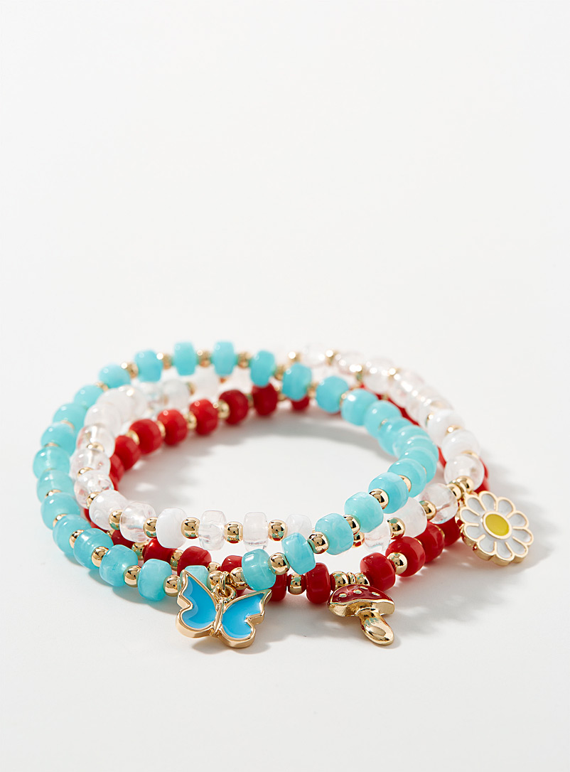 Simons Assorted Enchanted charm bead bracelets Set of 3 for women