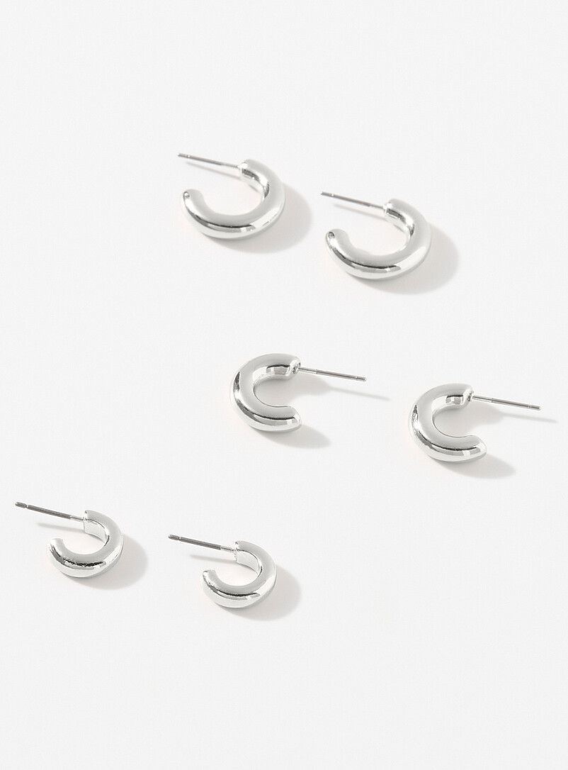Minimalist Half-Hoops Set Of 3