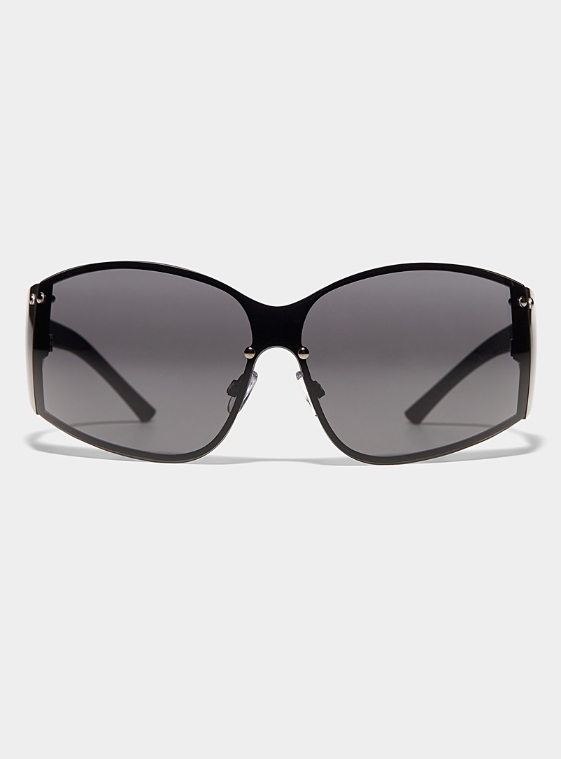 Spitfire: Les lunettes de soleil visière surdimensionnées Sleaford Noir pour femme