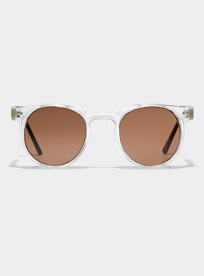 Spitfire White Teddy Boy round sunglasses for men