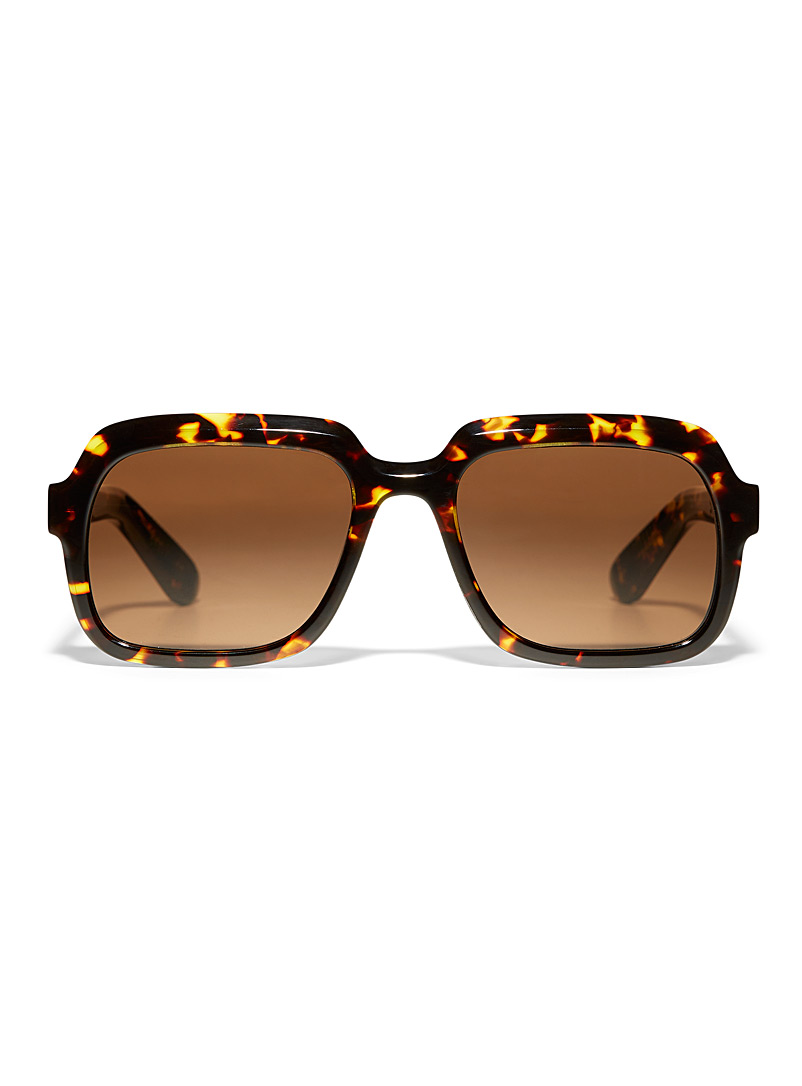Spitfire: Les lunettes de soleil carrées Cut Thirty Eight Brun pâle-taupe pour femme