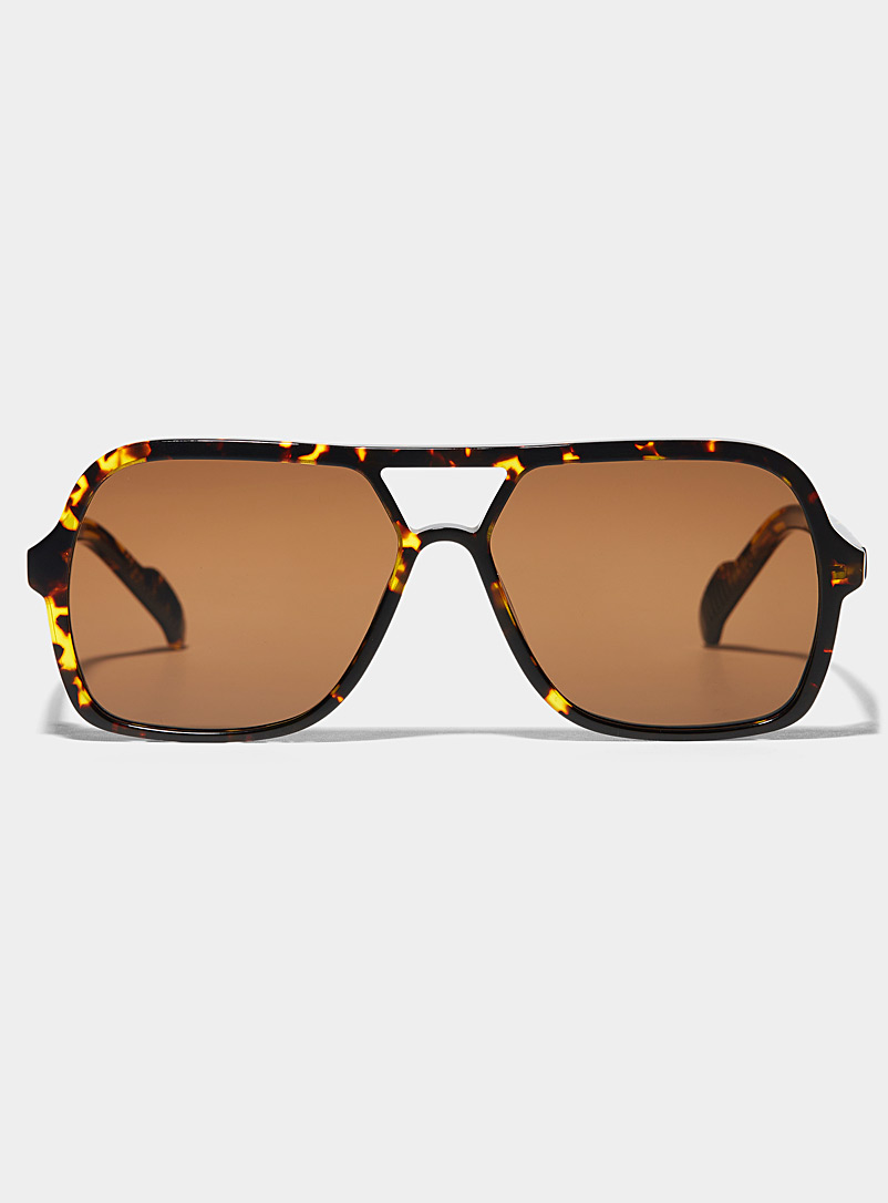 Spitfire Light Brown Cut Fifty aviator sunglasses for women