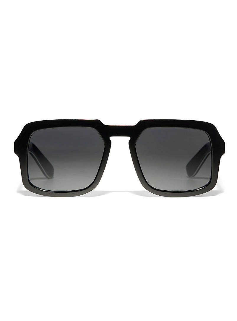 Spitfire: Les lunettes de soleil carrées Cut Fifty Two Noir pour femme