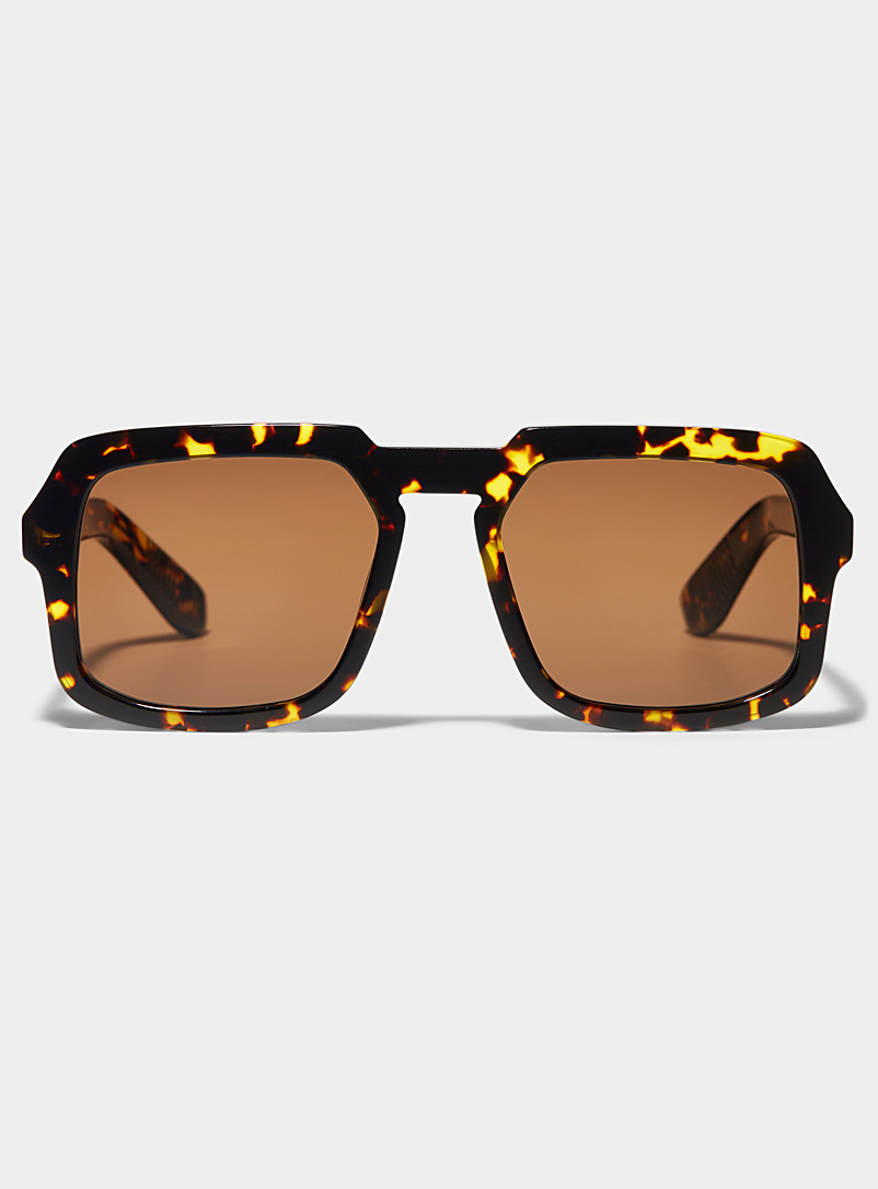 Spitfire: Les lunettes de soleil carrées Cut Fifty Two Brun pâle-taupe pour femme