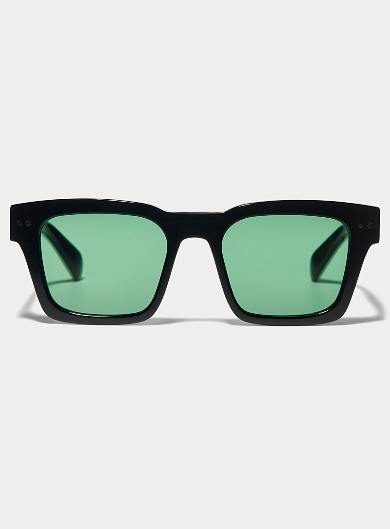 Spitfire: Les lunettes de soleil carrées Cut Sixty Two Noir pour femme