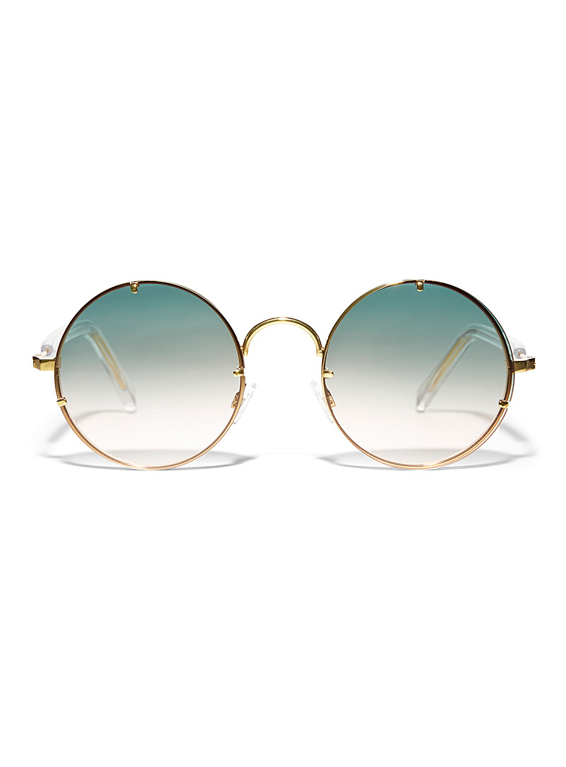 Spitfire: Les lunettes de soleil rondes bicolores Poolside Assorti pour femme