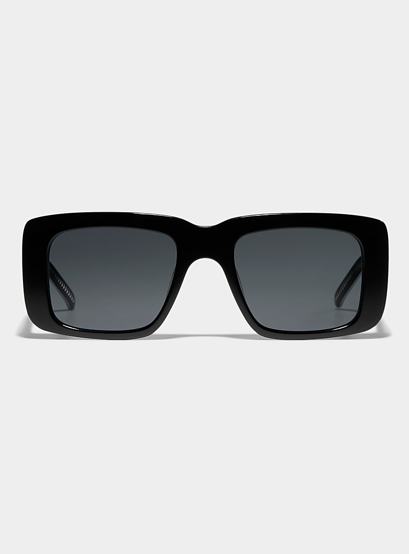 Spitfire: Les lunettes de soleil rectangulaires Cut Seventy Noir pour femme
