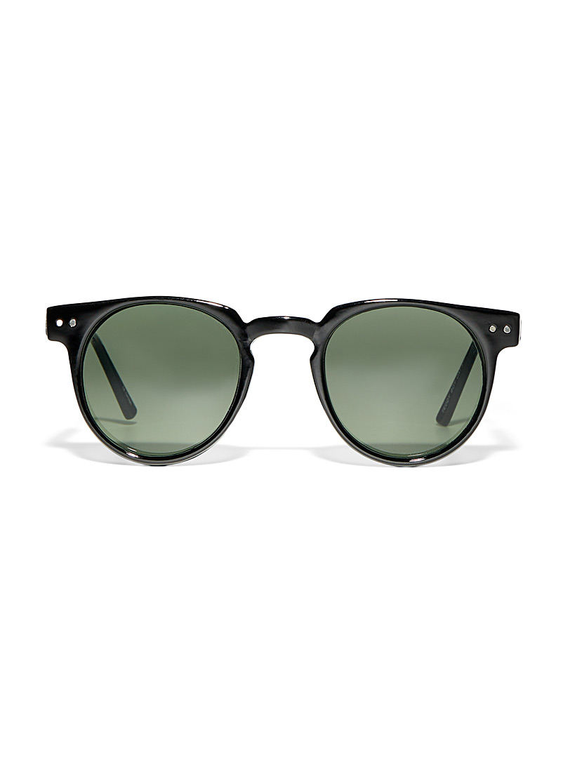 Spitfire Black Monochrome Teddy Boy round sunglasses for women