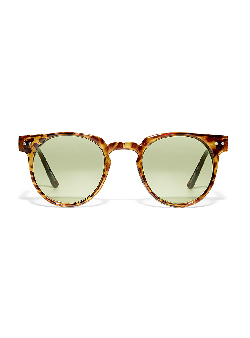Spitfire: Les lunettes de soleil rondes Teddy Boy monochromes Brun pâle-taupe pour femme