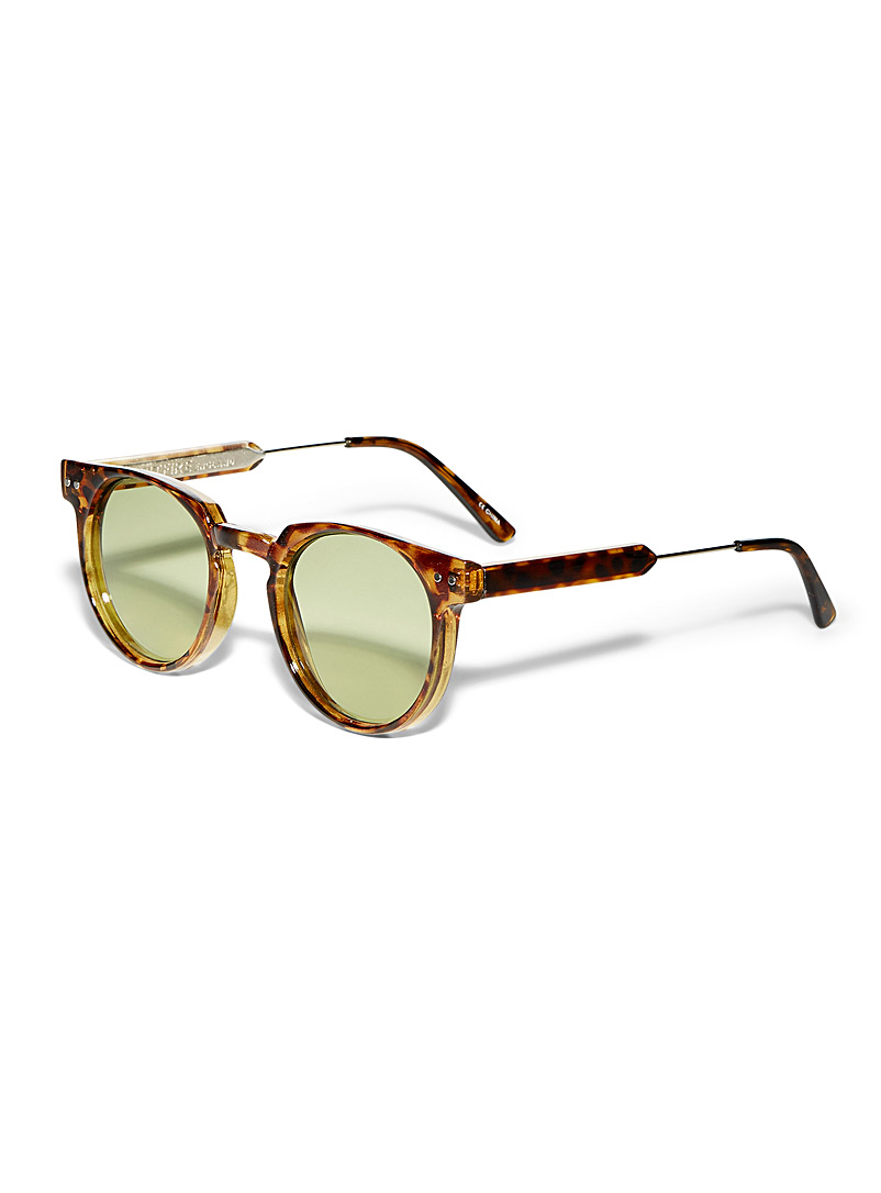 Spitfire: Les lunettes de soleil rondes Teddy Boy monochromes Brun pâle-taupe pour femme