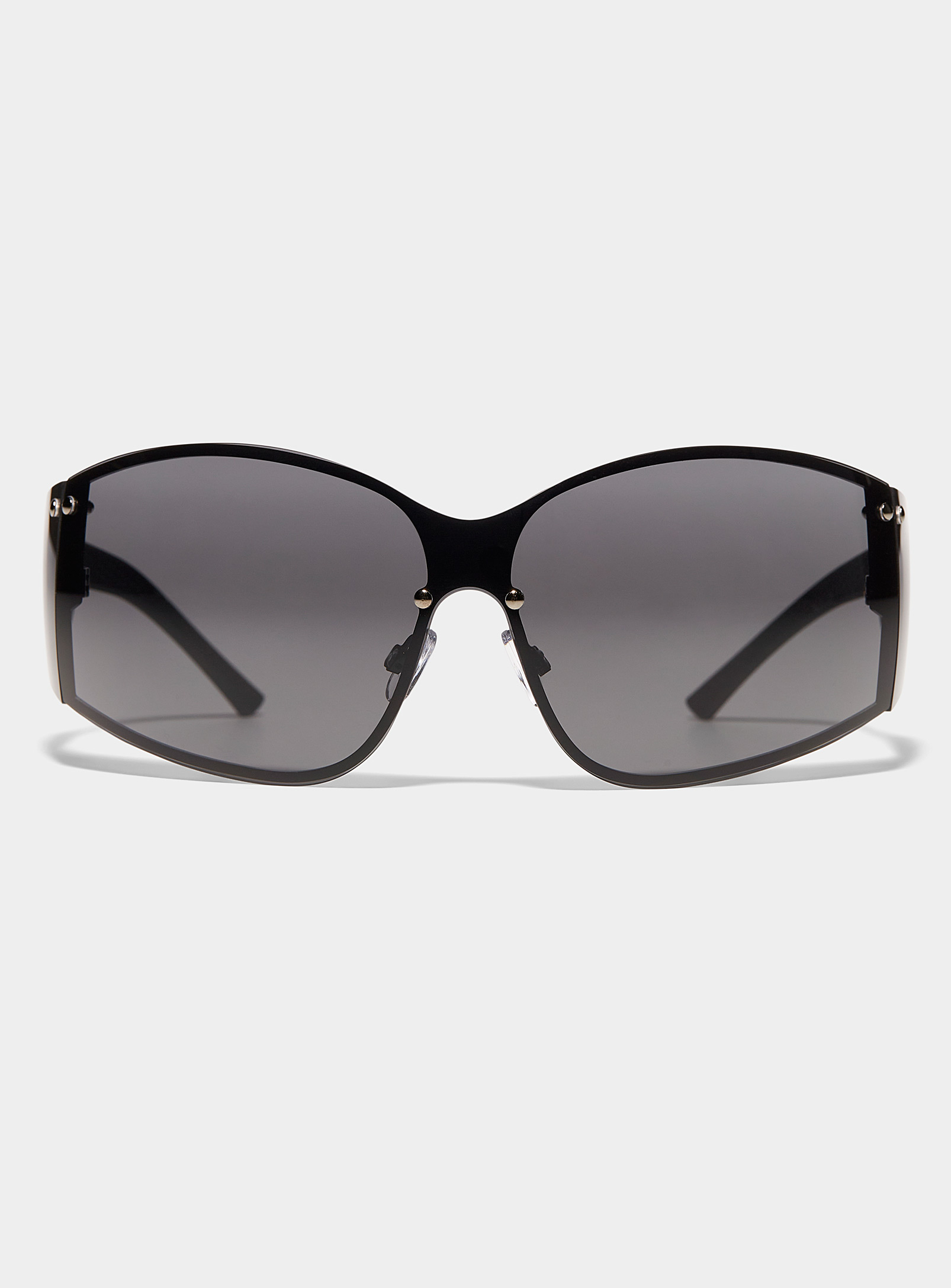 Spitfire Sleaford Oversized Shield Sunglasses In Black
