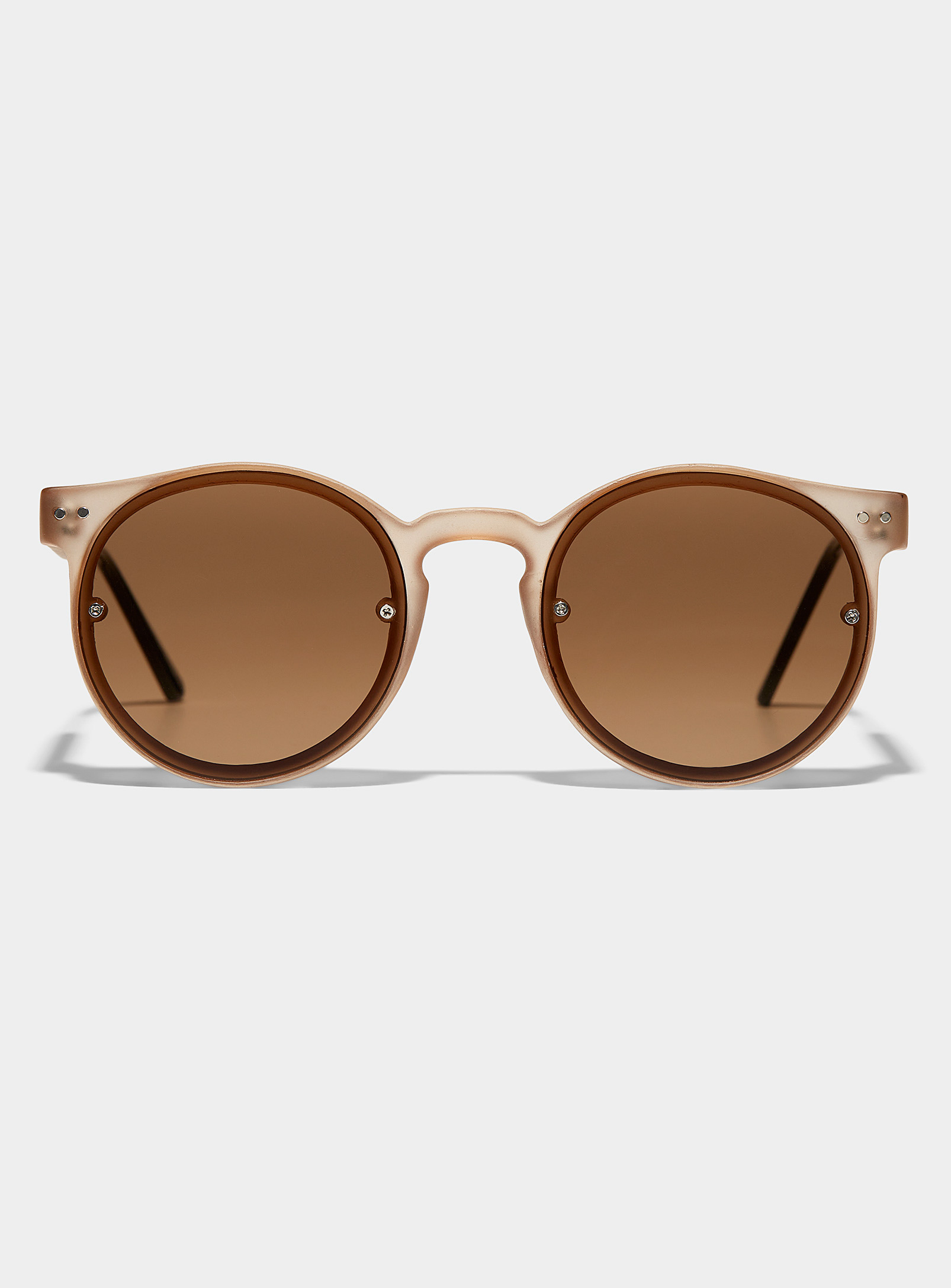 Spitfire Post Punk Round Sunglasses In Brown