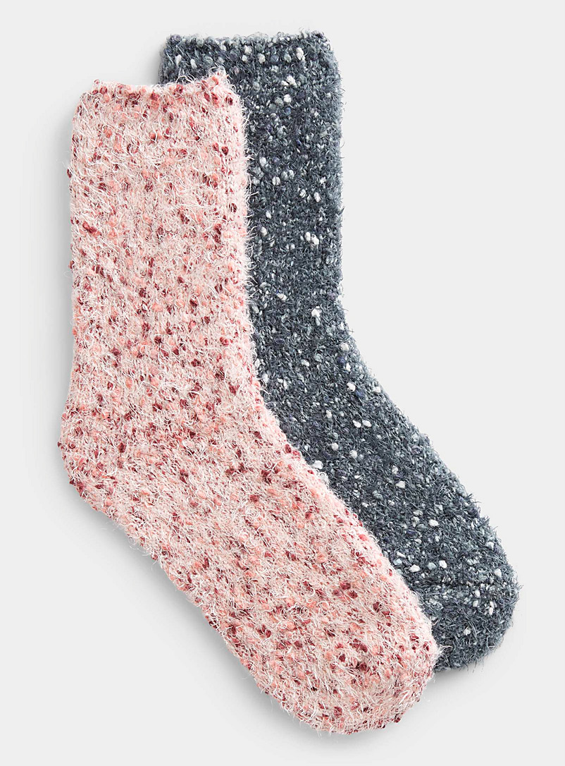 Lemon Pink Filament knit socks Set of 2 for women