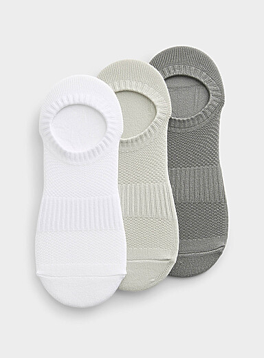 Ultra-soft ribbed and mesh foot liners 3-pack