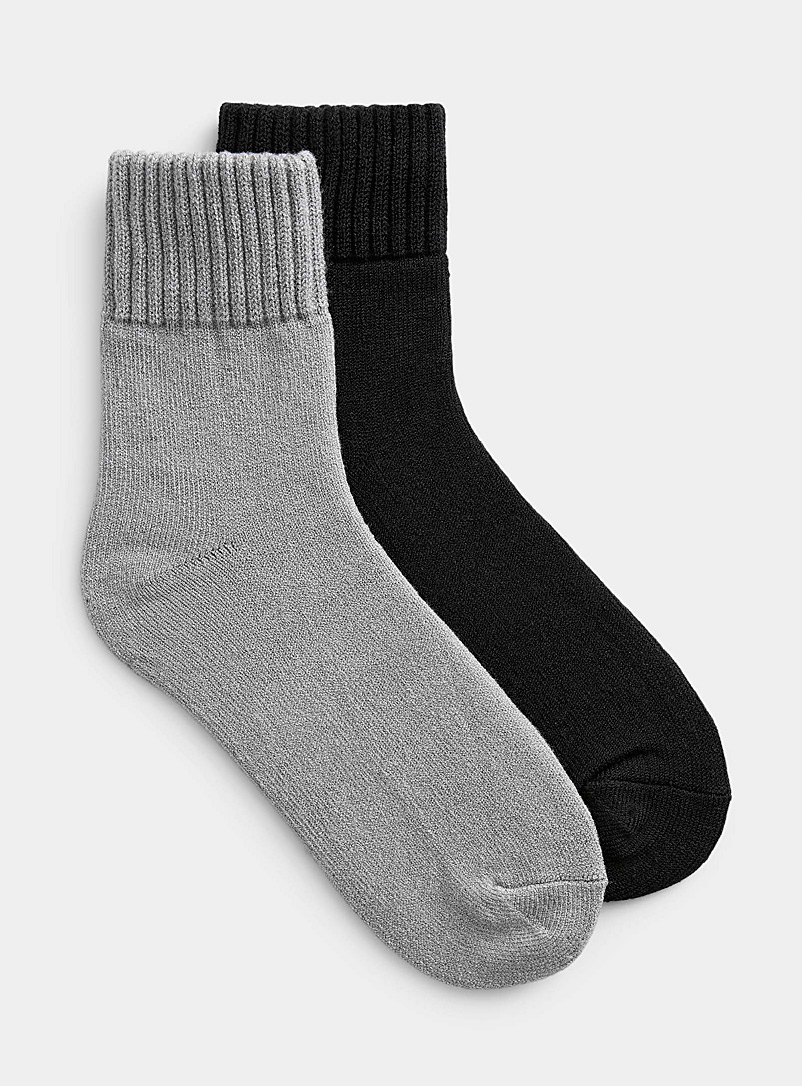 Ultra-soft ribbed ankle socks Set of 2