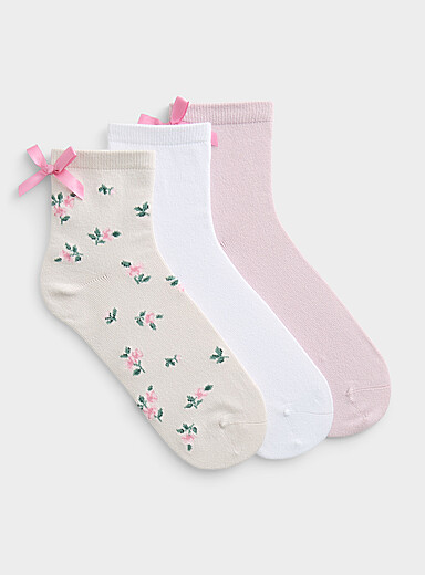 Les chaussettes cheville ultradouces boucle satin&eacute;e Emballage de 3