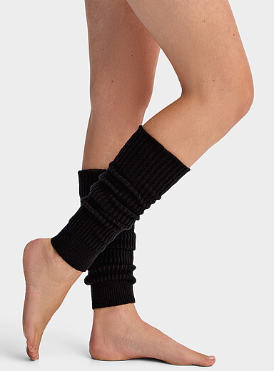Gathered ribbed legwarmers