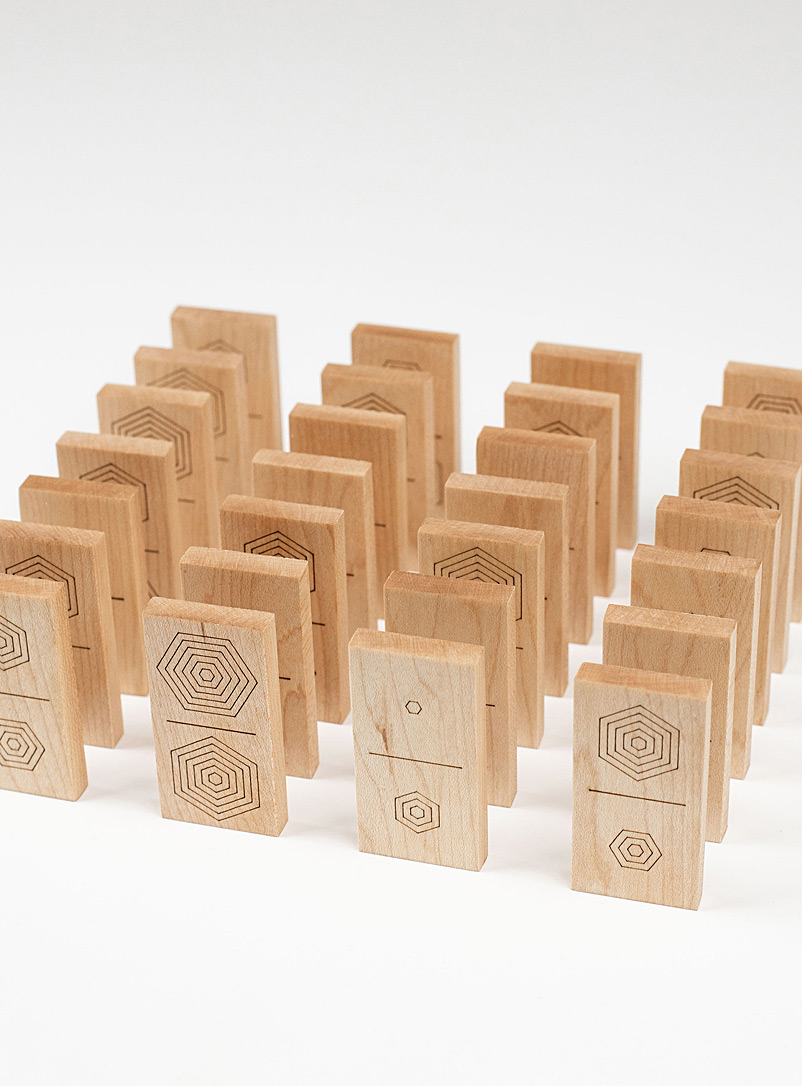 Atelier-D: Le jeu de domino en bois Brun