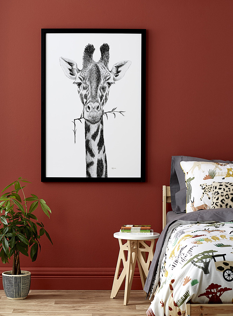Le NID atelier: L'affiche La Girafe Voir nos formats offerts Blanc et noir