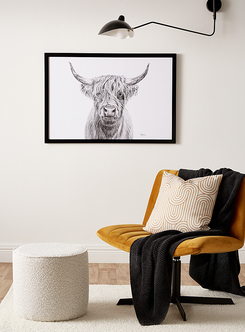 Le NID atelier: L'affiche Vache Highland 2 formats offerts Noir assorti
