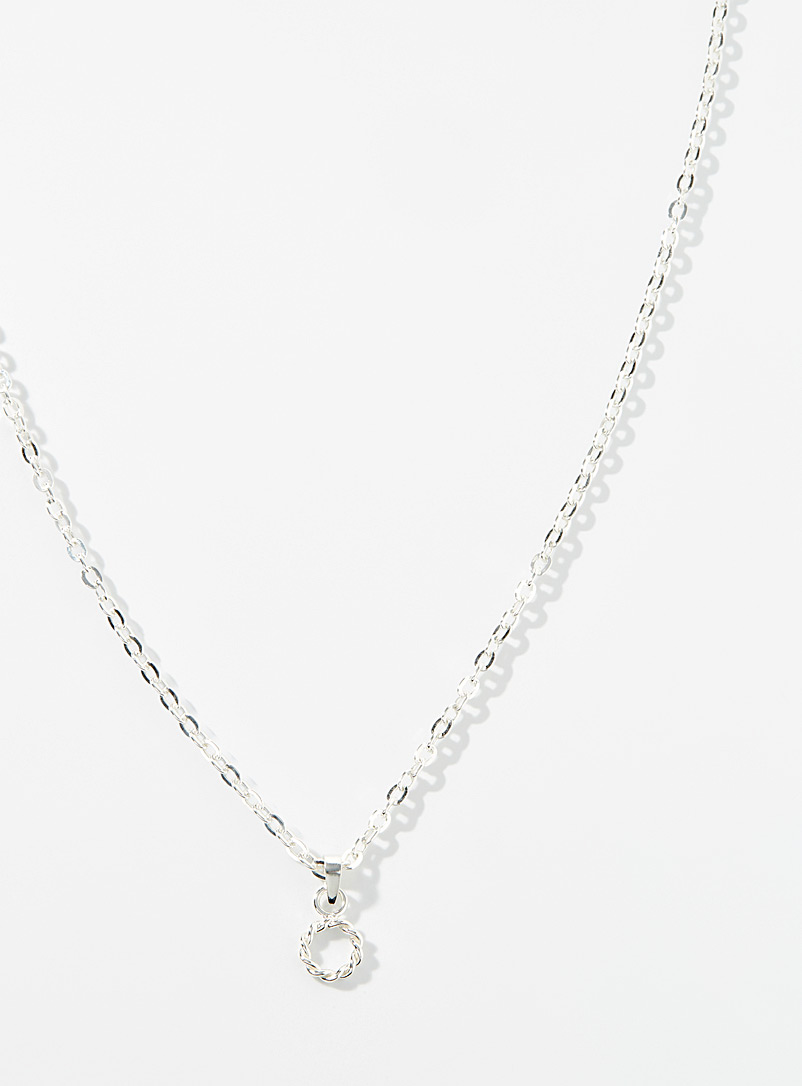 Ken & Jame Silver Twisted charm silver chain for women
