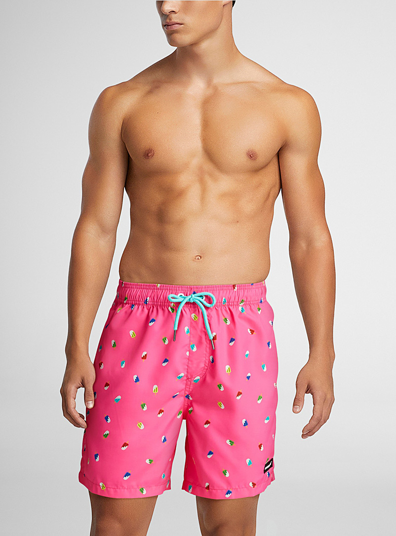 Island Haze Assorted pink  Popsicle swim trunk for men
