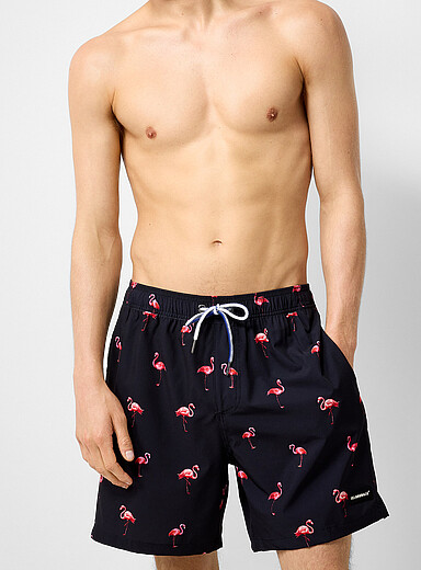 Le maillot short extensible flamants roses