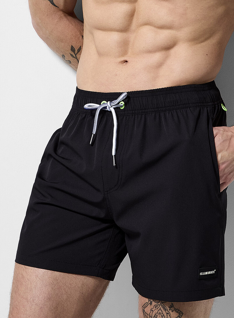 Solid Colour Stretch Swim Trunk