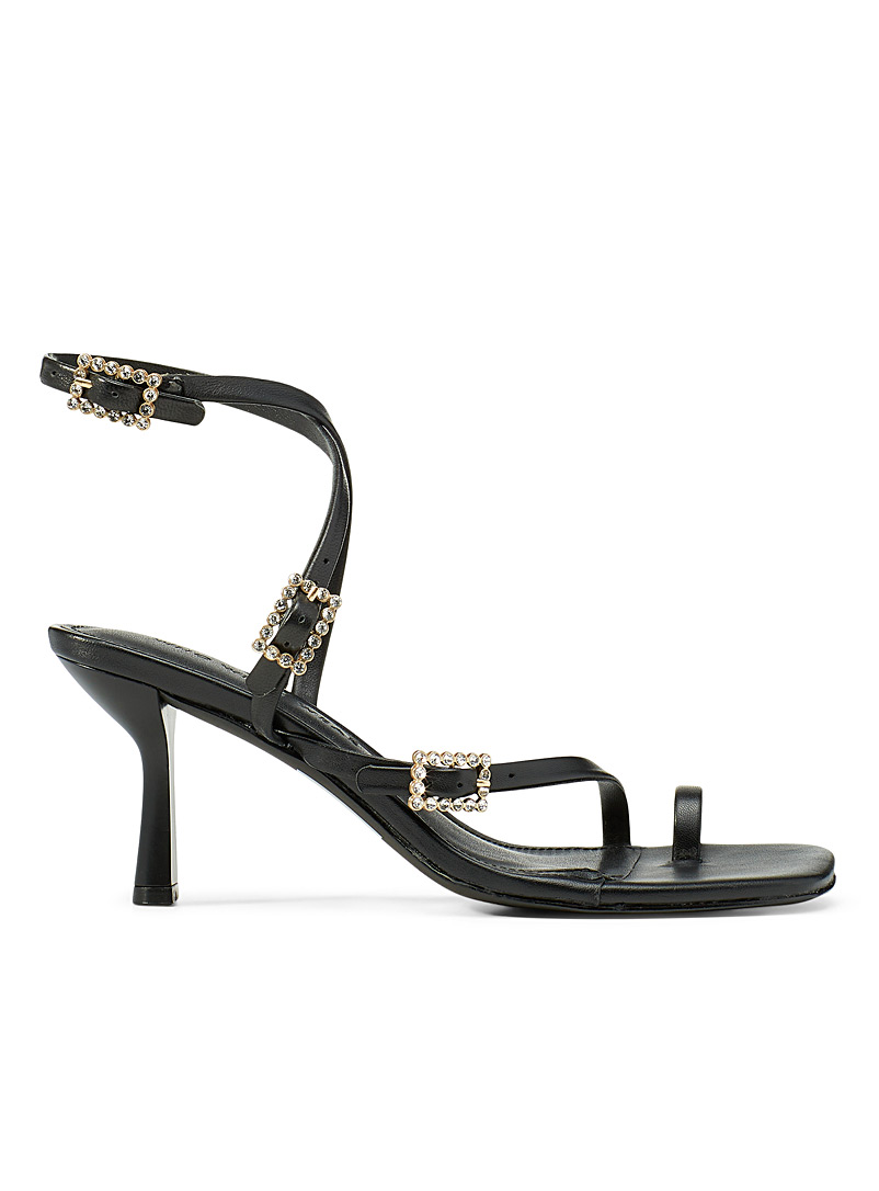 Who What Wear Black Ray pump sandals for women