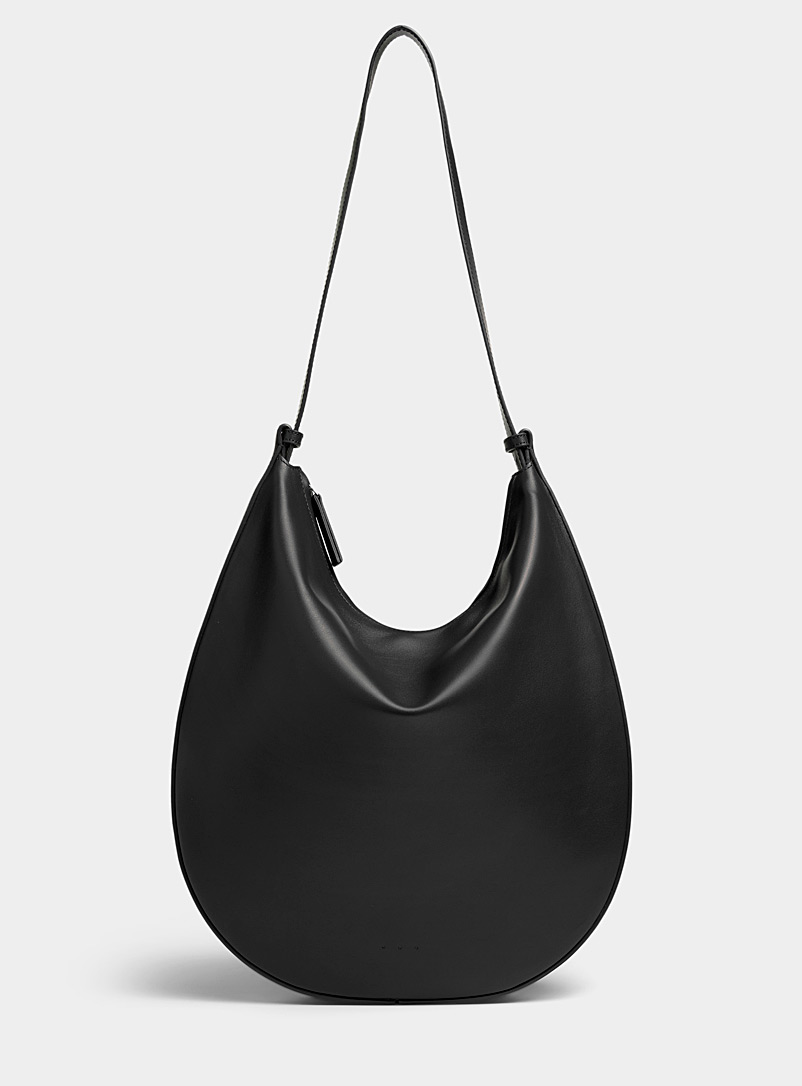 Aesther Ekme Black Rounded structured hobo bag for women