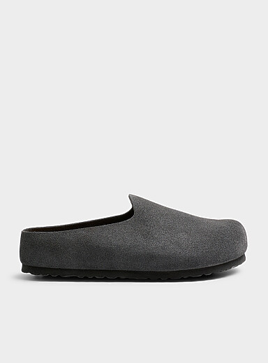 Birkenstock Grey Amsterdam Wrapped suede mules Men for men