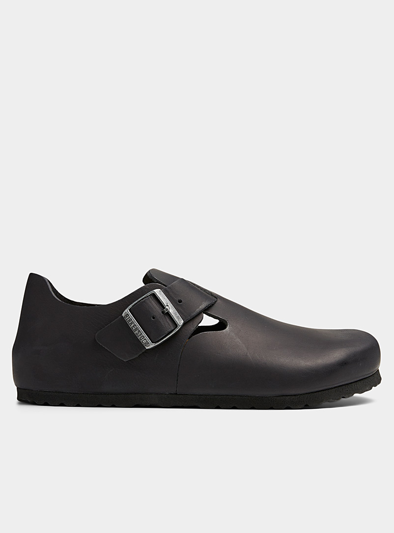 Birkenstock Black London oiled-leather strap shoes Men for men