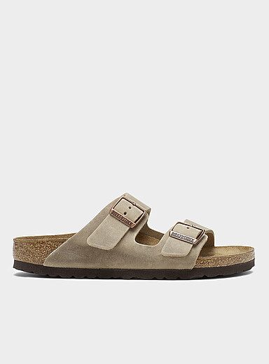Arizona taupe oiled leather sandals Women