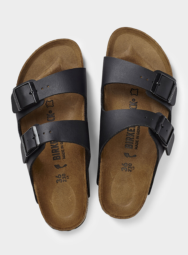 Birkenstock: La sandale Arizona Birko-Flor noire Femme Noir pour femme