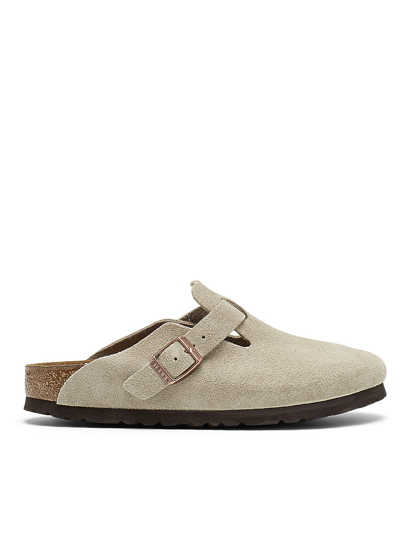 Birkenstock: La mule Boston taupe Femme Taupe pour femme