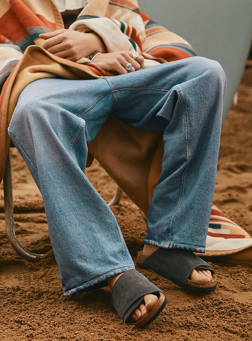 Solana Charcoal Slide Sandals Men