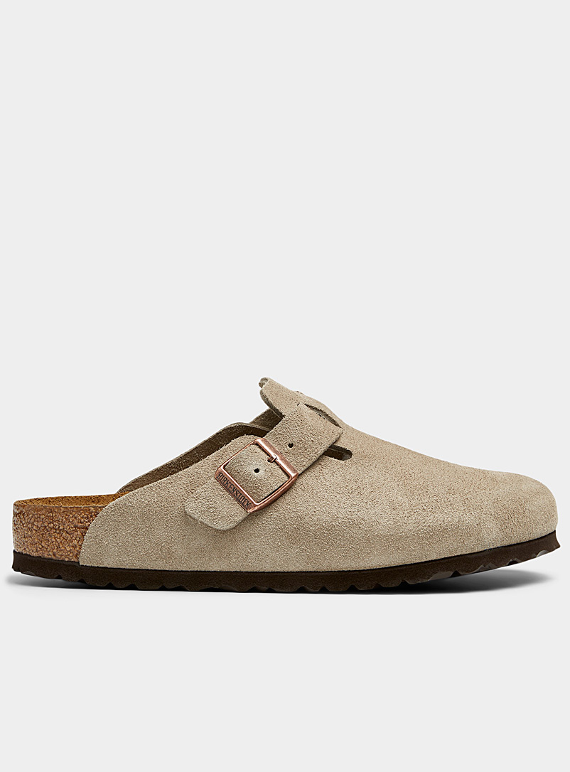 Boston soft taupe suede mules Men product image 3