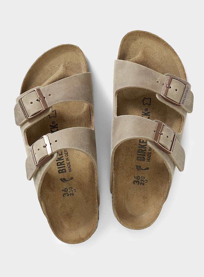 Arizona taupe oiled leather sandals Women product image 3